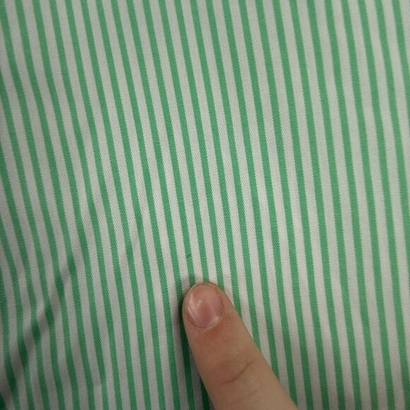 Ralph Lauren Men Button Up Shirt Long Sleeve Green Striped Classic 16.5 34/35 - Picture 13 of 16